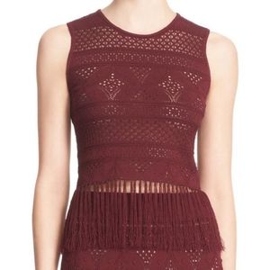 A.L.C. Crochet Knit Sleeveless Top Size Large